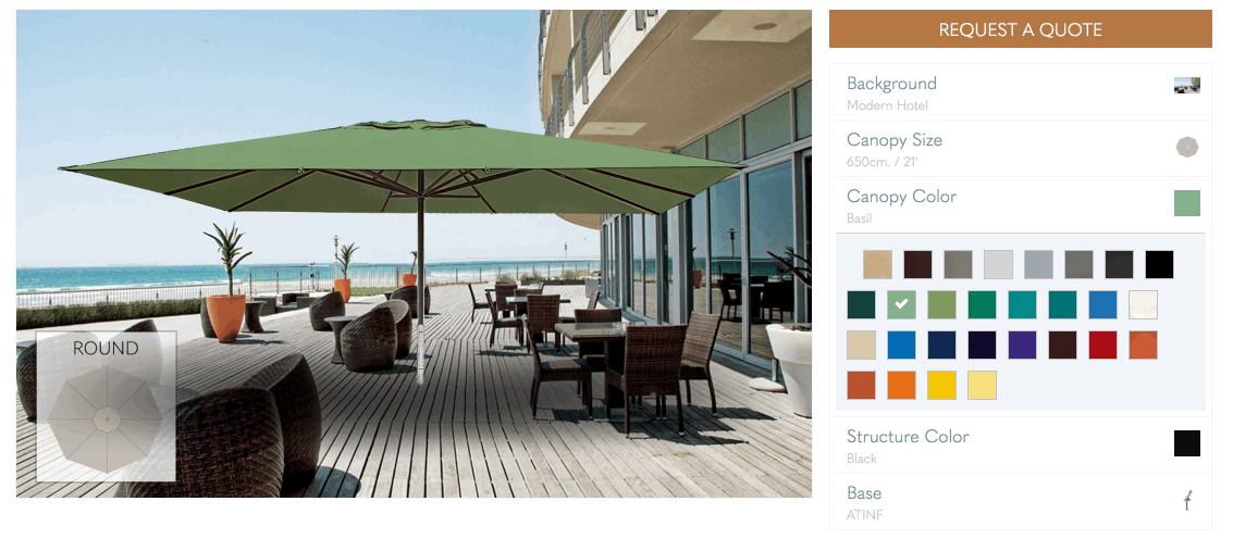 Commercial grade umbrella custom