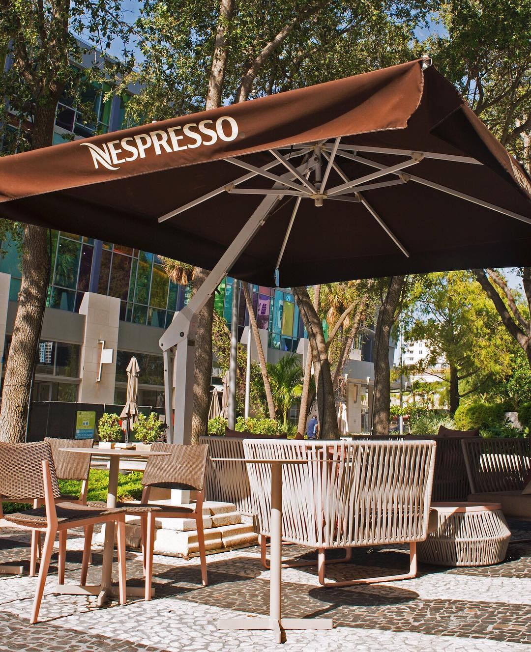 Large custom umbrellas nespresso