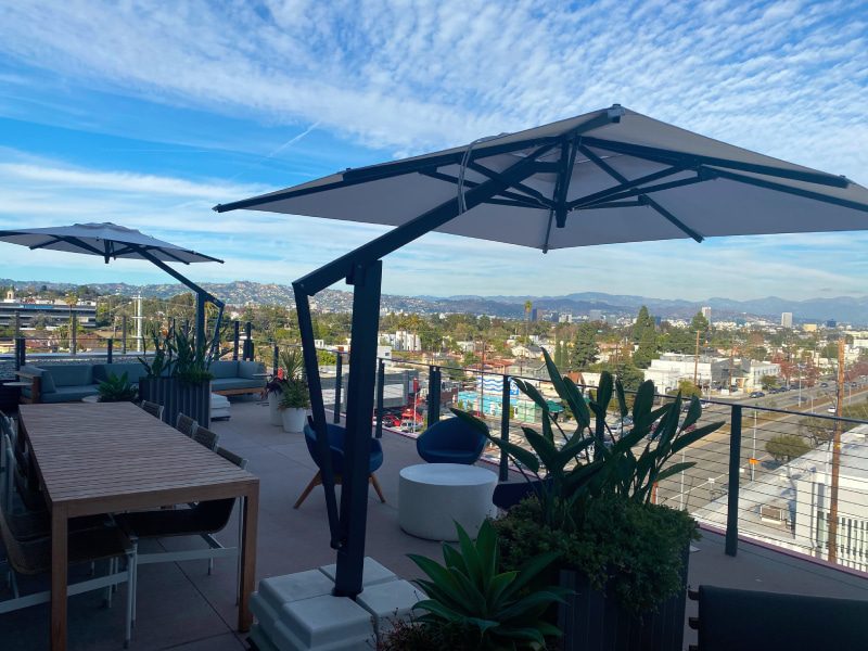 What maintenance is required for restaurant umbrellas